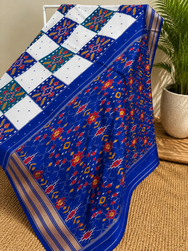 Indigo Maharani - Heirloom Double Ikkat