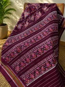 Rangmayi Plum Charm - Heirloom Patola Silk