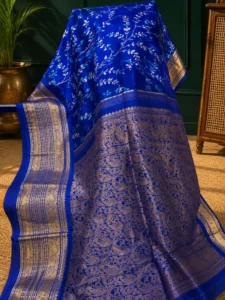 Royal Neelambari - Heirloom double Ikkat Silk