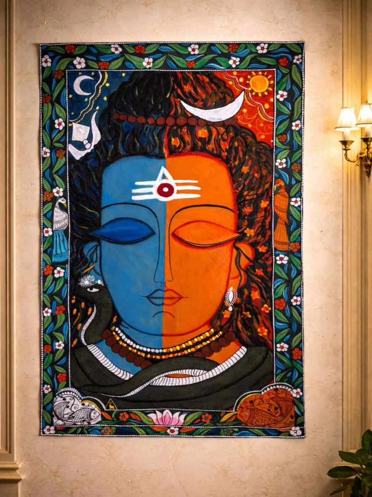 Shiva Shakti Advaita - Pattachitra Art