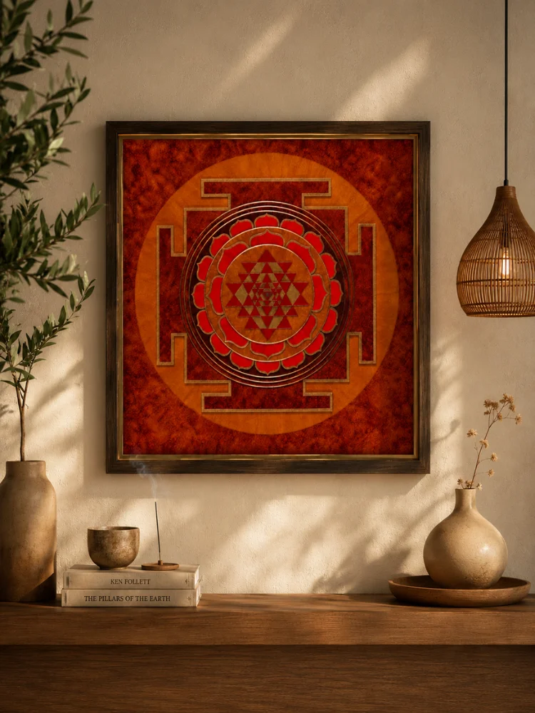 Trikonaya Sri Yantra - Mural Art