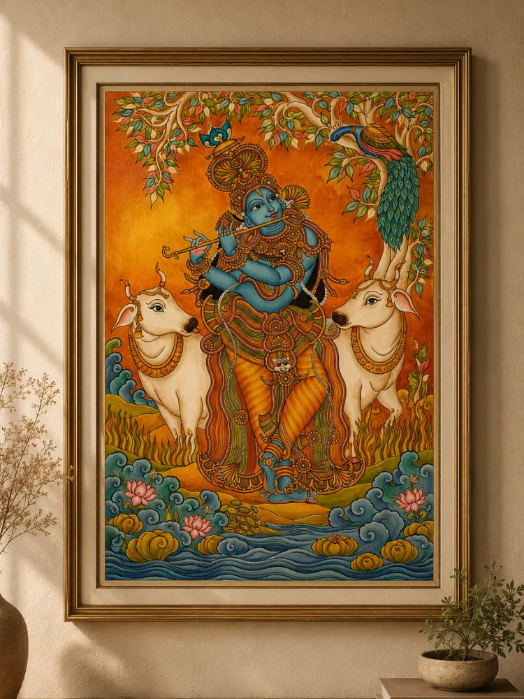 Vrindavan Krishna- Mural Art